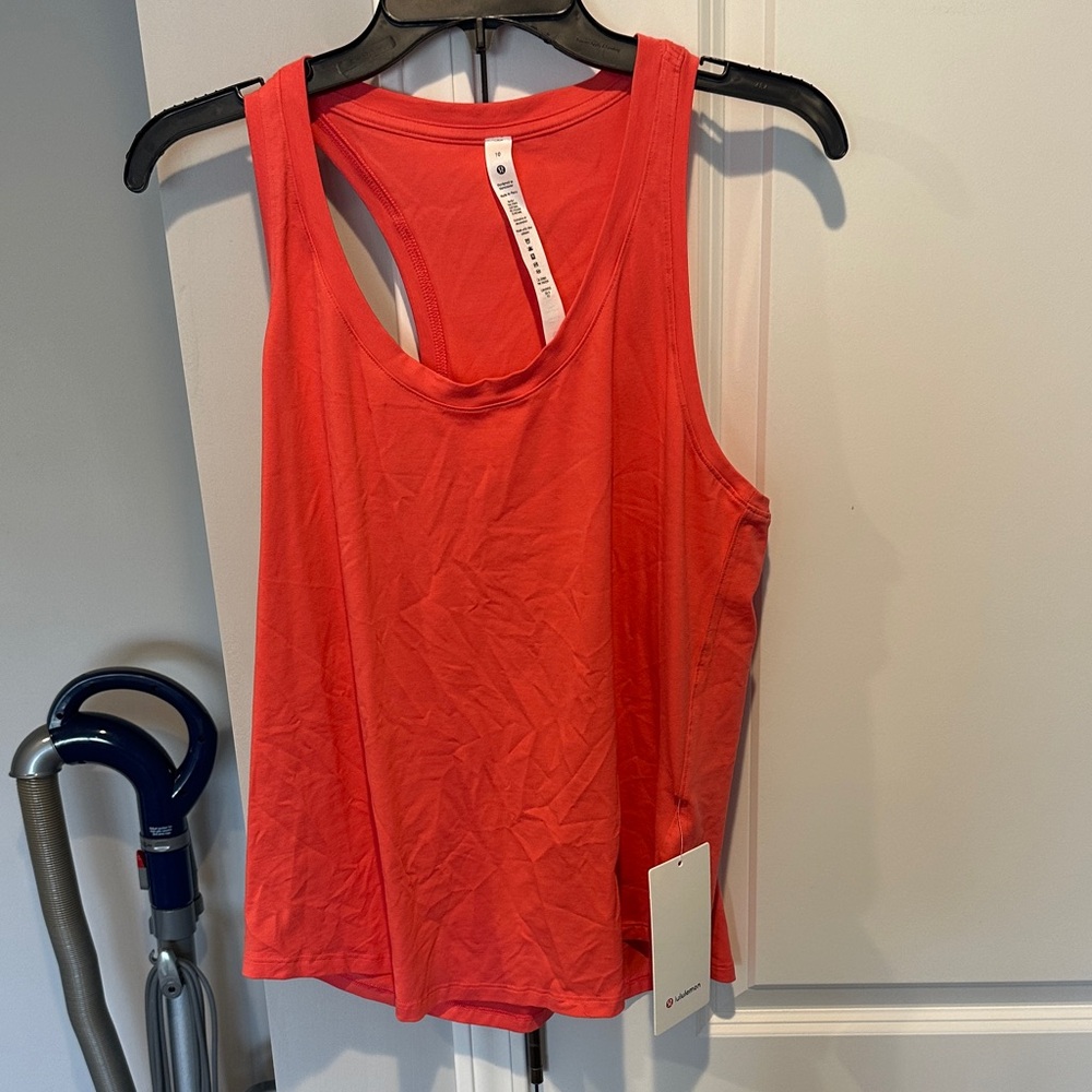 lululemon athletica Coral Red Racerback Tank Top